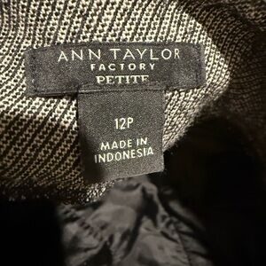 Ann Taylor Black and White Wide Leg Pants